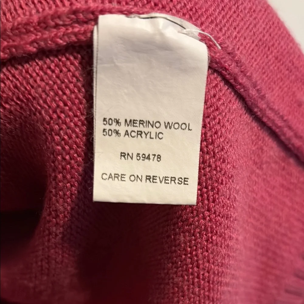 Saky made in Italy merino wool blend zippered cardigan XL - Picture 4 of 5